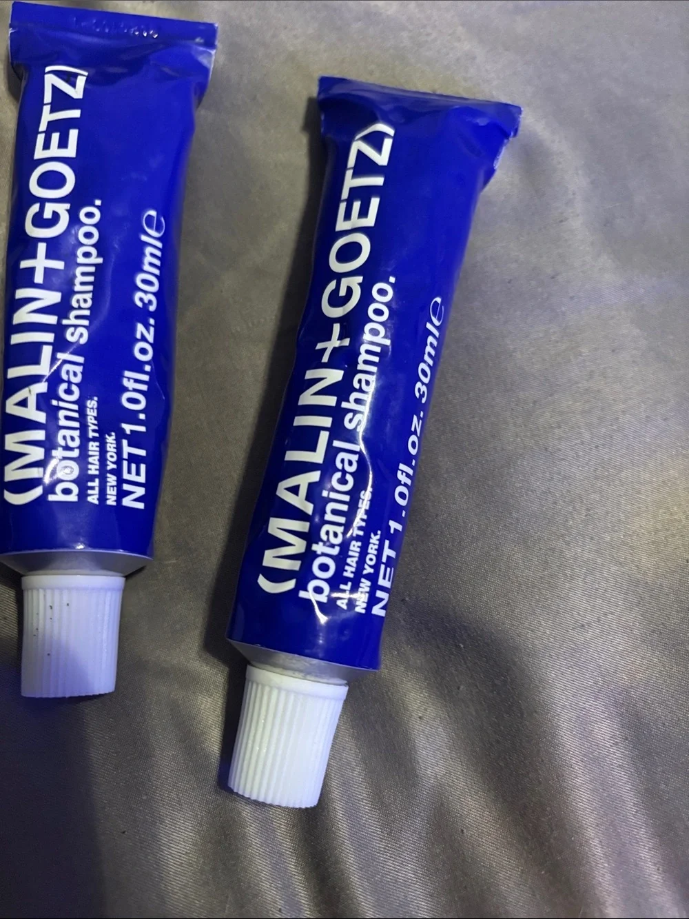 MALIN+GOETZ Blue Botanical Shampoo & Conditioner Travel Tubes